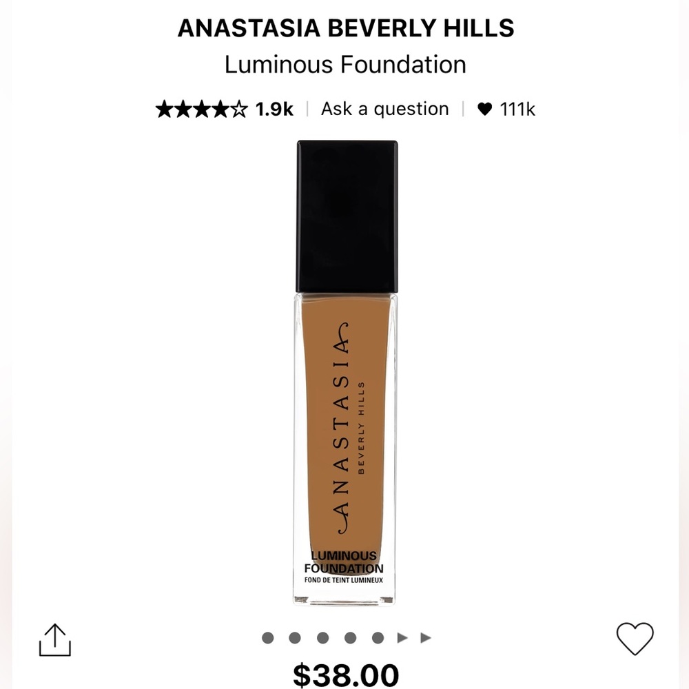 💋NWT | Anastasia Beverly Hills Luminous Foundation | 430W | 30 ML 💋